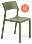 Комплект пластиковых стульев Trill Bistrot Set 6