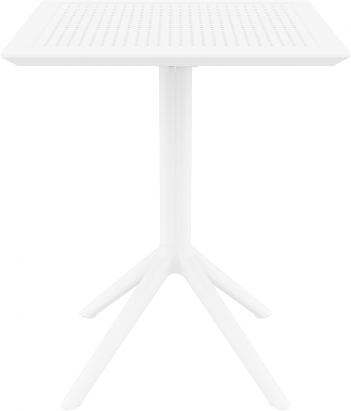 Стол пластиковый складной Sky Folding Table 60, белый, 600х600х740 мм