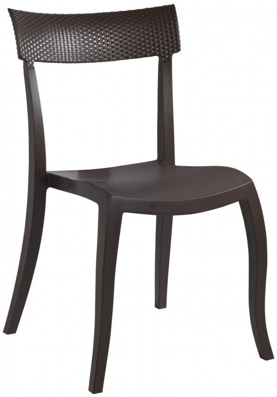Стул пластиковый Hera-SP Rattan, коричневый