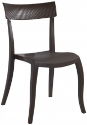 Стул пластиковый Hera-SP Rattan, коричневый