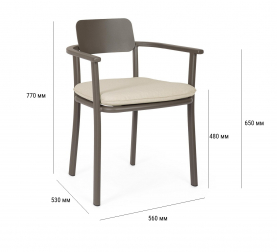 Кресло металлическое с подушкой-thumbs-Фото3