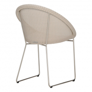 Кресло плетеное JANUS et Cie Gigi II сталь, алюминий, искусственный ротанг полированный стальной, пергаментный Фото 3