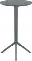 Стол пластиковый барный складной Siesta Contract Sky Folding Bar Table 60 сталь, пластик темно-серый Фото 6