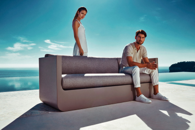 Диван пластиковый с подушками Vondom Ulm Basic полиэтилен, ткань Фото 10