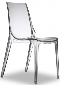 Комплект прозрачных стульев с подушками Scab Design Vanity Set 2 поликарбонат, полиэстер прозрачный, светло-серый Фото 7