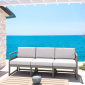 Комплект пластиковой мебели Siesta Contract Mykonos XL стеклопластик, полиэстер бежевый, бежевый Фото 5