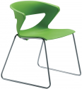 Стул пластиковый на полозьях Kastel Kicca металл, полипропилен зеленый Фото 1