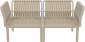 Диван пластиковый двухместный с подушками Siesta Contract Portofino Lounge стеклопластик, полипропилен, полиэстер бежевый, светло-коричневый Фото 10
