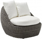 Лаунж-кресло плетеное с подушками POINT Heritage алюминий, искусственный ротанг, ткань серый Фото 1
