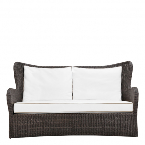 Диван двухместный плетеный с подушками JANUS et Cie Butterfly II алюминий, искусственный ротанг, акрил ява Фото 3