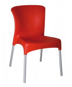 Стул пластиковый Resol Hey chair алюминий, полипропилен красный Фото 1