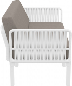 Комплект пластиковой мебели Siesta Contract Portofino Lounge стеклопластик, полипропилен, полиэстер белый, светло-коричневый Фото 12