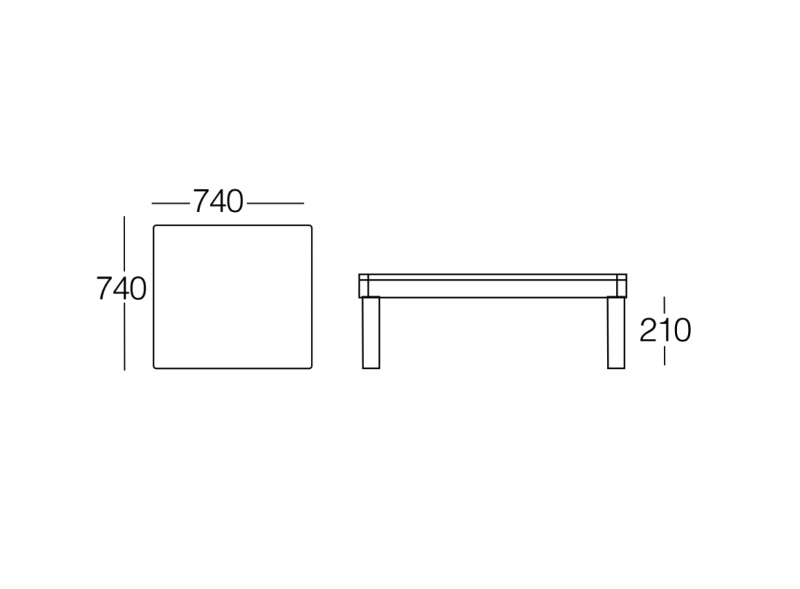 Столик ламинированный журнальный Slim Center Low Table (E)