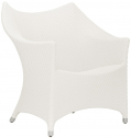 Кресло лаунж плетеное JANUS et Cie Amari алюминий, искусственный ротанг известняковый Фото 1