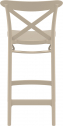 Стул пластиковый полубарный Siesta Contract Cross Bar 65 стеклопластик бежевый Фото 8