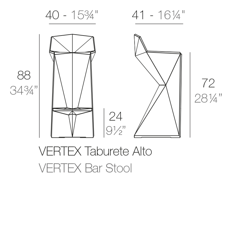 Стул пластиковый барный Vertex Basic
