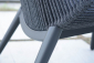 Комплект плетеной мебели Grattoni Como алюминий, роуп, олефин антрацит, темно-серый Фото 7
