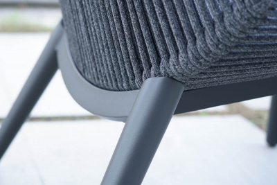Комплект плетеной мебели Grattoni Como алюминий, роуп, олефин антрацит, темно-серый Фото 7