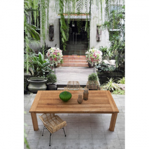 Стол деревянный обеденный Garden Relax Bounty массив тика коричневый Фото 16