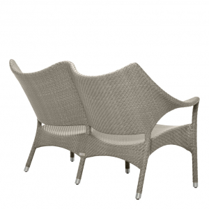 Диван двухместный плетеный JANUS et Cie Amari алюминий, искусственный ротанг палладиевый саржевый Фото 4