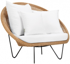Кресло лаунж плетеное с подушками-thumbs-Фото1