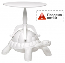 Столик деревянный кофейный Qeeboo Turtle Carry полиэтилен, дерево белый Фото 1