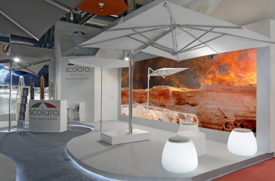 Зонт профессиональный 3х4 м Scolaro Astro Titanium алюминий, акрил титан, слоновая кость Фото 16