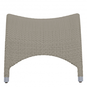 Подставка для ног плетеная JANUS et Cie Amari алюминий, искусственный ротанг палладиевый саржевый Фото 3