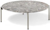 Столик кофейный PEDRALI Blume алюминий, сталь, искусственный камень серебристый, серый мрамор Фото 1