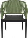 Кресло пластиковое Siesta Contract Portofino стеклопластик, полипропилен черный, оливковый Фото 8