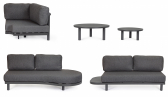 Комплект металлической лаунж мебели Garden Relax Hercules алюминий, ткань антрацит Фото 5
