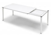 Стол ламинированный раздвижной Scab Design Pranzo Extendable сталь, компакт-ламинат HPL белый Фото 3