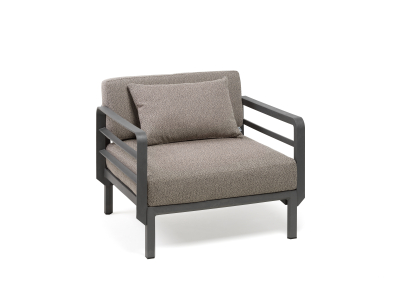 Кресло пластиковое с подушками Nardi Maximo Poltrona EXTRA_Atelier стеклопластик, Sunbrella базальт, Wander Granite Фото 7