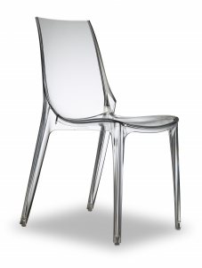 Комплект прозрачных стульев с подушками Scab Design Vanity Set 2 поликарбонат, полиэстер прозрачный, светло-серый Фото 14