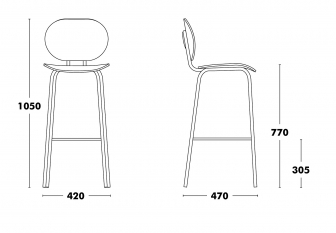 Стул барный с обивкой-thumbs-Фото3