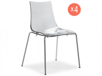 Комплект прозрачных стульев Zebra Antishock 4 Legs Set 4