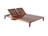 Лежак двойной деревянный с матрасом Unopiu C’est La Vie красное дерево, акрил Фото 5
