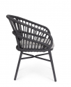 Кресло плетеное с подушкой Garden Relax Odivelas алюминий, роуп, олефин антрацит Фото 5