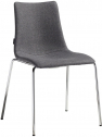 Стул с обивкой Scab Design Zebra Pop 4 legs  сталь, поликарбонат, ткань хром, серый Фото 1