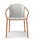 Кресло деревянное Scab Design Finn Metal Wood сталь, бук терракотовый, матовый серый бук Фото 5
