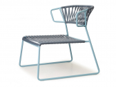 Кресло лаунж плетеное Scab Design Lisa Lounge Club сталь, роуп голубой, графит Фото 5