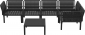 Комплект пластиковой мебели Siesta Contract Portofino Lounge Corner стеклопластик, полипропилен, полиэстер черный, темно-серый Фото 9