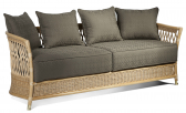 Диван мягкий плетеный DFN Vega  лоза, натуральный ротанг, ткань Фото 1