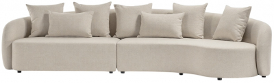 Диван модульный с подушками Grattoni Cosy Modular алюминий, олефин конопляный Фото 1