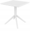 Стол пластиковый Siesta Contract Sky Table 70 сталь, пластик белый Фото 1