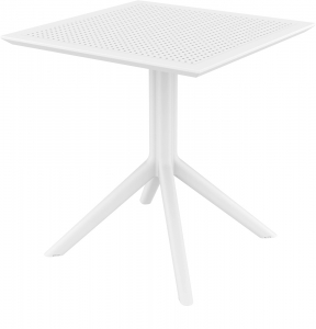 Стол пластиковый Siesta Contract Sky Table 70 сталь, пластик белый Фото 1
