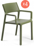 Комплект пластиковых кресел Trill Armchair Set 4