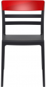 Стул пластиковый Siesta Contract Mone стеклопластик, поликарбонат черный, красный Фото 5