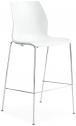 Стул барный пластиковый Kastel Kalea сталь, полипропилен хром, белый Фото 1