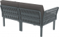 Комплект пластиковой мебели Siesta Contract Portofino Lounge стеклопластик, полипропилен, полиэстер темно-серый, темно-серый Фото 13